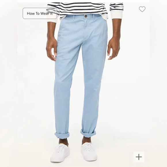 J. Crew Other - J Crew Chino Pants Flex Straight Leg Light Blue NWT Mens Size 38 X 32 Cotton
